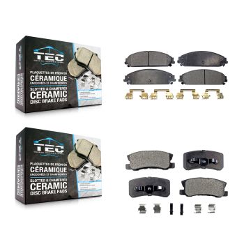Front Rear Ceramic Brake Pads Kit For 2008-2009 Dodge Caliber SRT-4 KTC-100038