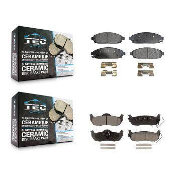 Front Rear Ceramic Brake Pads Kit For Jeep Grand Cherokee Commander KTC-100054