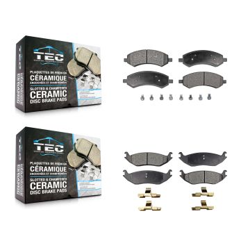 Front Rear Ceramic Brake Pads Kit For Ram 1500 Classic Dodge Chrysler Aspen Durango KTC-100056