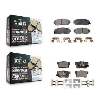 Front Rear Ceramic Brake Pads Kit For Honda CR-V Acura RDX Accord Crosstour KTC-100058