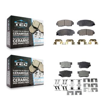 Front Rear Ceramic Brake Pads Kit For Acura RDX KTC-100060