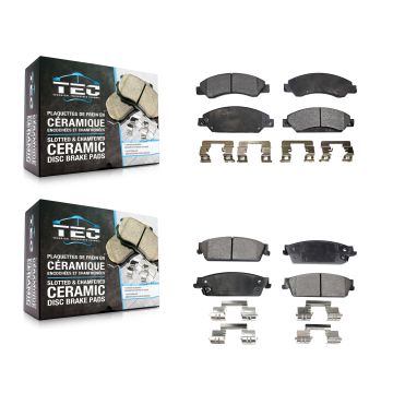 Front Rear Ceramic Brake Pads Kit For Chevrolet Avalanche Cadillac GMC Tahoe Escalade XL KTC-100061