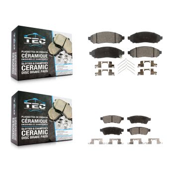 Front Rear Ceramic Brake Pads Kit For Nissan Frontier Xterra Suzuki Equator KTC-100062