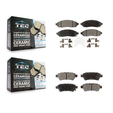 Front Rear Ceramic Brake Pads Kit For Nissan Pathfinder Xterra KTC-100063