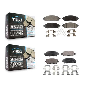 Front Rear Ceramic Brake Pads Kit For Nissan LEAF KTC-100064
