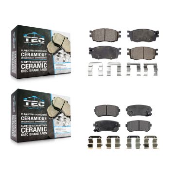 Front Rear Ceramic Brake Pads Kit For Hyundai Accent Kia Rio Rio5 KTC-100079