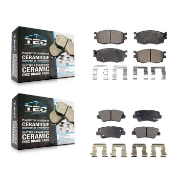 Front Rear Ceramic Brake Pads Kit For 2011 Hyundai Accent KTC-100080