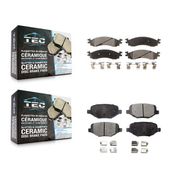 Front Rear Ceramic Brake Pads Kit For 2010-2012 Ford Taurus SHO KTC-100081