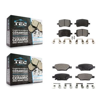 Front Rear Ceramic Brake Pads Kit For Chevrolet Malibu Pontiac G5 G6 Cobalt HHR Saturn KTC-100085