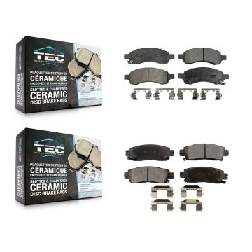 Front Rear Ceramic Brake Pad Kit For Chevrolet Trailblazer GMC Envoy XL EXT Buick Rainier KTC-100089