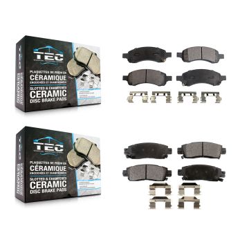 Front Rear Ceramic Brake Pads Kit For GMC Acadia Buick Enclave Chevrolet Traverse Saturn KTC-100090