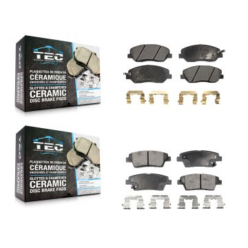 Front Rear Ceramic Brake Pads Kit For Hyundai Genesis 3.8L KTC-100099