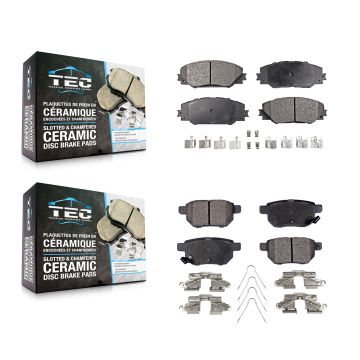 Front Rear Ceramic Brake Pads Kit For Toyota Matrix Pontiac Vibe Scion Corolla iM tC KTC-100109