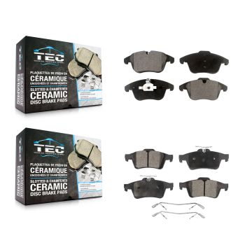 Front Rear Ceramic Brake Pads Kit For Jaguar XF XK Vanden Plas S-Type XJ8 KTC-100112