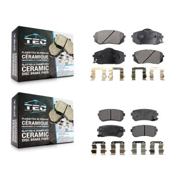 Front Rear Ceramic Brake Pads Kit For Hyundai Tucson Kia Sportage Cadenza KTC-100125