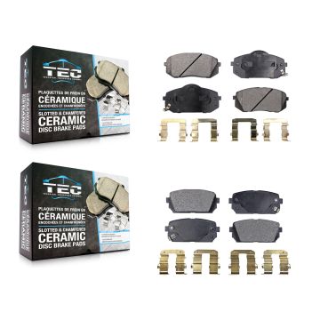 Front Rear Ceramic Brake Pads Kit For 2007-2012 Kia Rondo KTC-100126