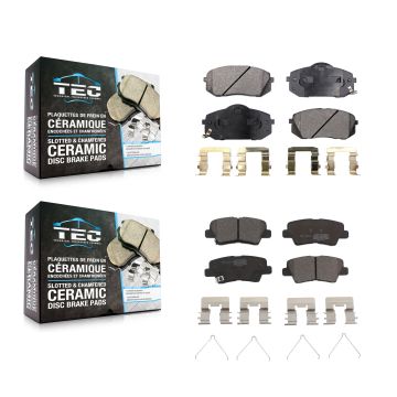 Front Rear Ceramic Brake Pads Kit For 2016 Kia Soul EV From Chassis VIN #160921 KTC-100128