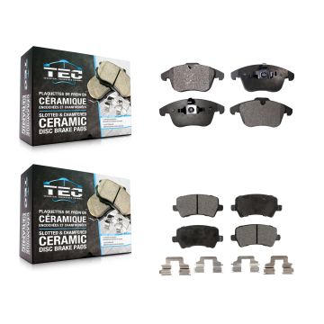 Front Rear Ceramic Brake Pads Kit For Volvo XC70 S60 Land Rover Range Evoque V60 LR2 S80 KTC-100133