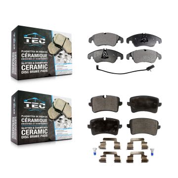 Front Rear Ceramic Brake Pads Kit For Audi A6 Quattro A7 KTC-100139