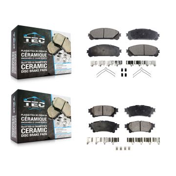 Front Rear Ceramic Brake Pads Kit For Toyota Sienna Highlander Lexus RX350 RX450h KTC-100141
