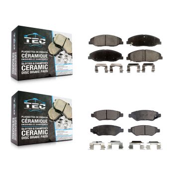 Front Rear Ceramic Brake Pads Kit For Cadillac CTS Without Heavy Duty Brakes KTC-100148