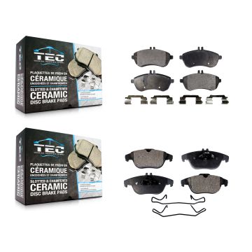 Front Rear Ceramic Brake Pads Kit For Mercedes-Benz C300 C250 C230 KTC-100150