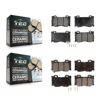 Front Rear Ceramic Brake Pads Kit For INFINITI G37 FX50 KTC-100155
