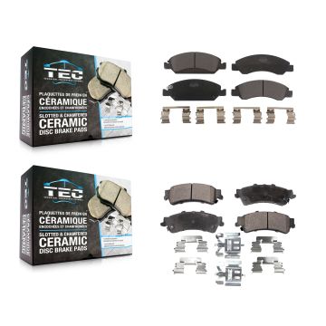 Front Rear Ceramic Brake Pads Kit For Chevrolet GMC Silverado 1500 Sierra Classic KTC-100160