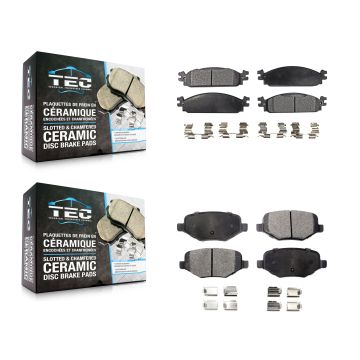 Front Rear Ceramic Brake Pads Kit For 2009-2010 Lincoln MKS KTC-100170