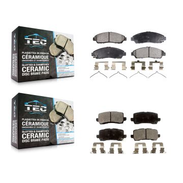 Front Rear Ceramic Brake Pads Kit For 2014-2020 Acura RLX Sport Hybrid SH-AWD KTC-100172
