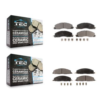 Front Rear Ceramic Brake Pads Kit For Ram 3500 2500 1500 Dodge KTC-100178