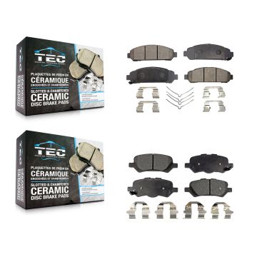Front Rear Ceramic Brake Pads Kit For 2009-2016 Toyota Venza KTC-100179