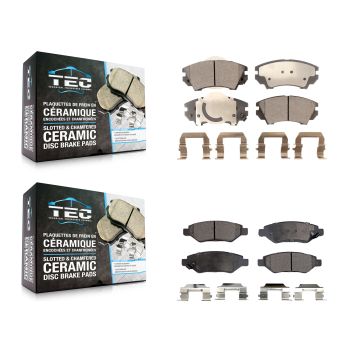Front Rear Ceramic Brake Pads Kit For 2010-2015 Chevrolet Camaro LT LS KTC-100180