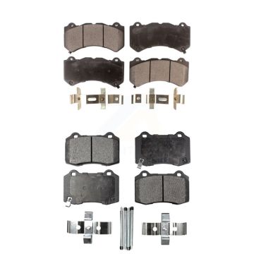 Front Rear Ceramic Brake Pads Kit For Dodge Charger Challenger Chevrolet Camaro Cadillac KTC-100182