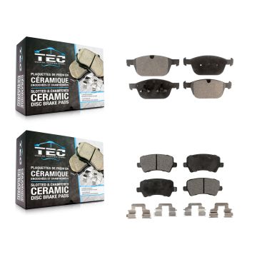 Front Rear Ceramic Brake Pads Kit For 2010-2015 Volvo XC60 KTC-100191