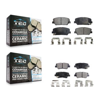 Front Rear Ceramic Brake Pads Kit For 2013-2015 Kia Optima Hyundai Veloster KTC-100195