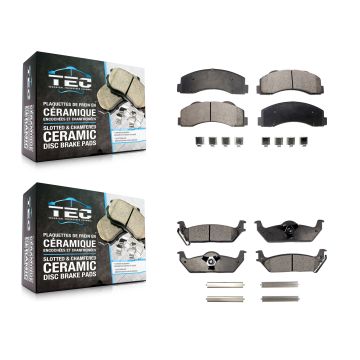 Front Rear Ceramic Brake Pads Kit For 2010-2011 Ford F-150 KTC-100196