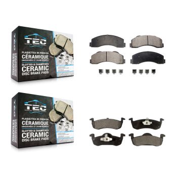 Front Rear Ceramic Brake Pads Kit For 2010-2017 Ford Expedition Lincoln Navigator KTC-100197