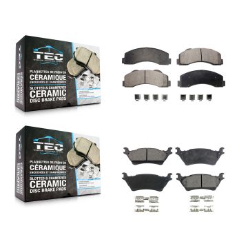 Front Rear Ceramic Brake Pads Kit For Ford F-150 KTC-100198