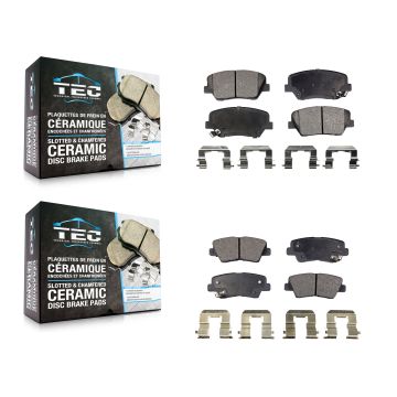Front Rear Ceramic Brake Pads Kit For 2012-2017 Hyundai Azera KTC-100205