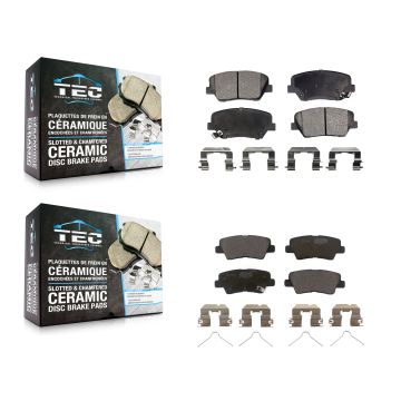 Front Rear Ceramic Brake Pads Kit For 2014-2017 Kia Rondo With Manual Parking KTC-100206