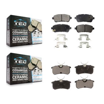 Front Rear Ceramic Brake Pads Kit For Ford Fiesta KTC-100211