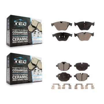 Front Rear Ceramic Brake Pads Kit For BMW 535i xDrive 535d ActiveHybrid 5 528i KTC-100223