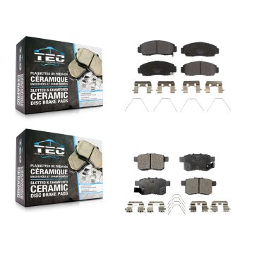 Front Rear Ceramic Brake Pads Kit For Honda Accord Acura TSX KTC-100224