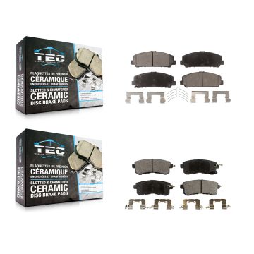 Front Rear Ceramic Brake Pads Kit For INFINITI QX80 Nissan Armada QX56 KTC-100230