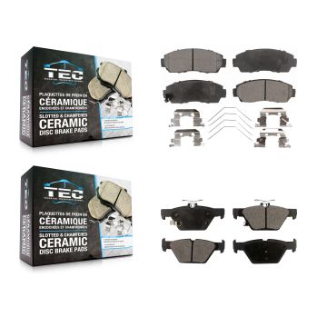 Front Rear Ceramic Brake Pads Kit For 2016-2019 Subaru Legacy 2.5L KTC-100233
