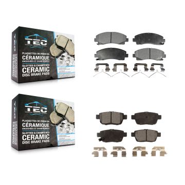 Front Rear Ceramic Brake Pads Kit For Honda Ridgeline Acura TL KTC-100254
