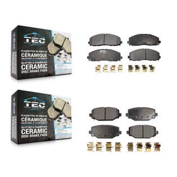Front Rear Ceramic Brake Pads Kit For Dodge Grand Caravan Journey Chrysler Town & Country KTC-100256