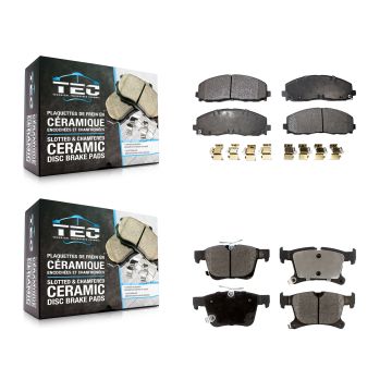 Front Rear Ceramic Brake Pads Kit For Chrysler Pacifica Grand Caravan Voyager KTC-100257