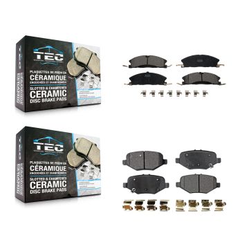 Front Rear Ceramic Brake Pads Kit For Ford Explorer Flex Taurus Police Interceptor Sedan KTC-100263